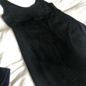 Silky black cocktail dress